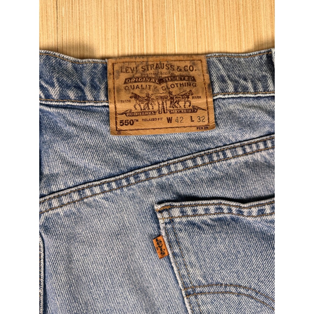 Vintage Levi's 550‎ Jeans Mens 42X32 Blue Denim Cotton Relaxed Fit Straight Leg - Picture 3 of 9